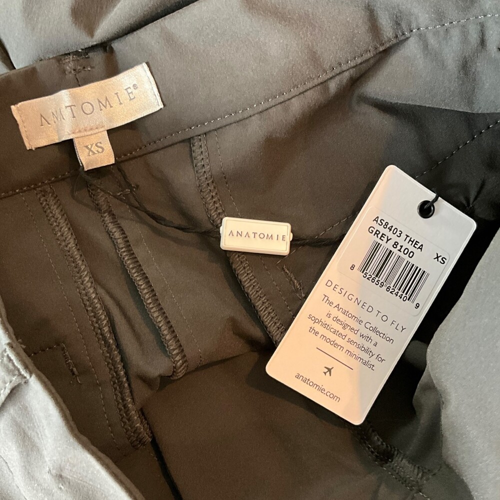 NWT Anatomie Thea Pants Gray High Rise Slim Leg Travel Golf Size XS Women's - Picture 5 of 8